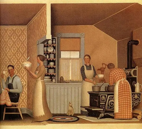 Dinner for Threshers By Grant Wood