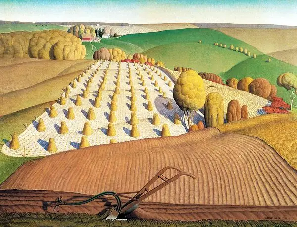 Fall Plowing By Grant Wood