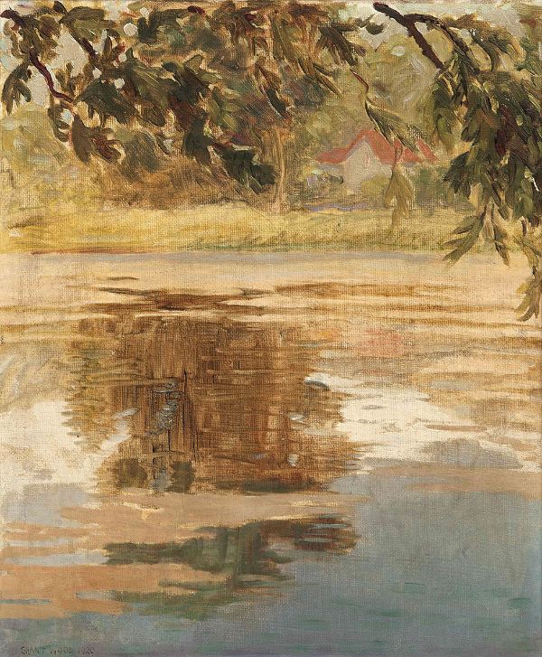 Reflections Ville d'Avray by Grant Wood | Oil Painting Reproduction