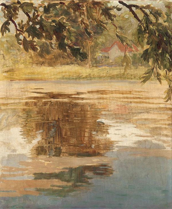 Reflections Ville d'Avray by Grant Wood Oil Painting Reproduction
