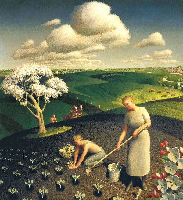 Spring in the Country 1941 by Grant Wood | Oil Painting Reproduction