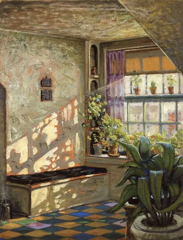Sunlit Studio By Grant Wood