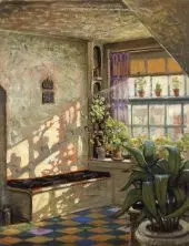 Sunlit Studio By Grant Wood