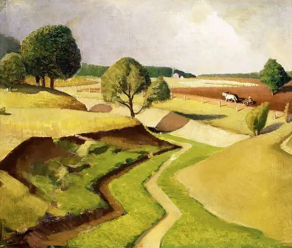 The Crik 1934 By Grant Wood