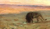 Lion Drinking 1897 By Henry Ossawa Tanner