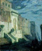 Moonlight Walls of Tangiers By Henry Ossawa Tanner