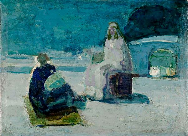 Study for Christ and Nicodemus on a Rooftop | Oil Painting Reproduction
