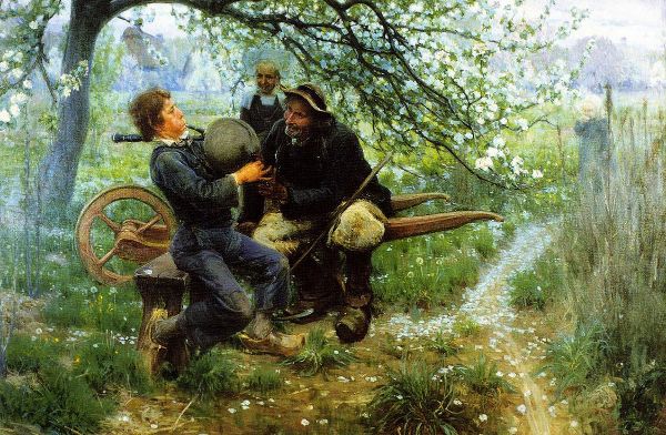 Study for the Bagpipe Lesson | Oil Painting Reproduction