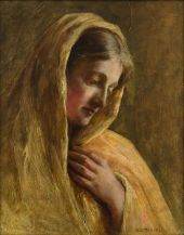 Virgin Mary in Meditation By Henry Ossawa Tanner