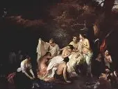 Bath of Nymphs 1831 By Francesco Hayez