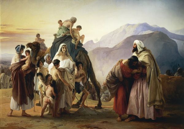 Meeting between Esau and Jacob | Oil Painting Reproduction