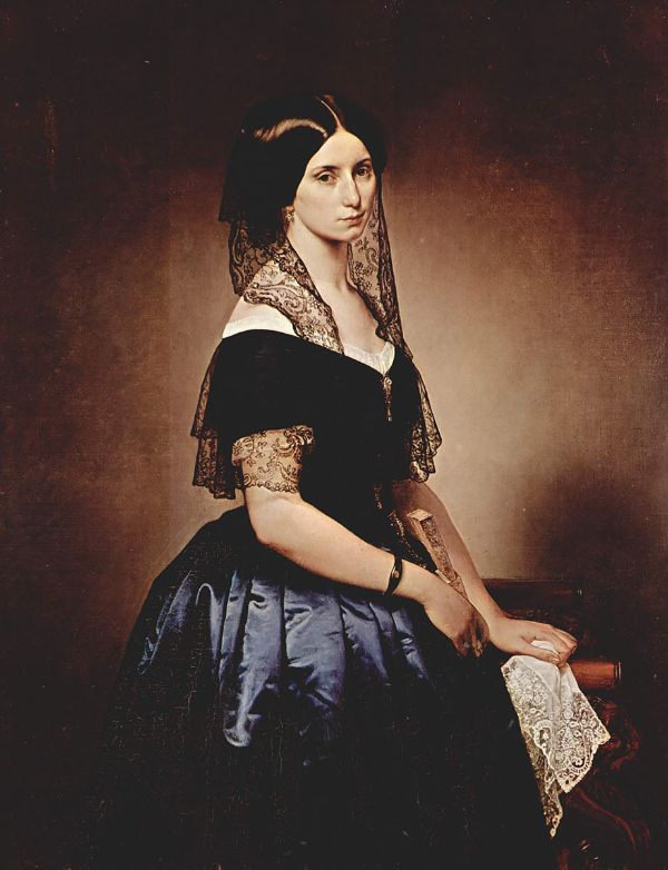 Portrait of Antonietta Tarsis Basilico 1851 | Oil Painting Reproduction