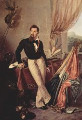 Portrait of Count Baloni 1860 By Francesco Hayez