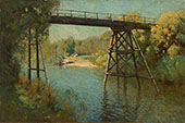 Bridge and Wattle at Warrandyte 1914 By Penleigh Boyd