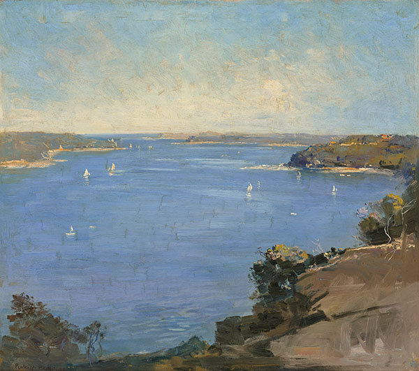 Grey Day Syney Harbor View of North Head Rose Bay 1922 | Oil Painting Reproduction