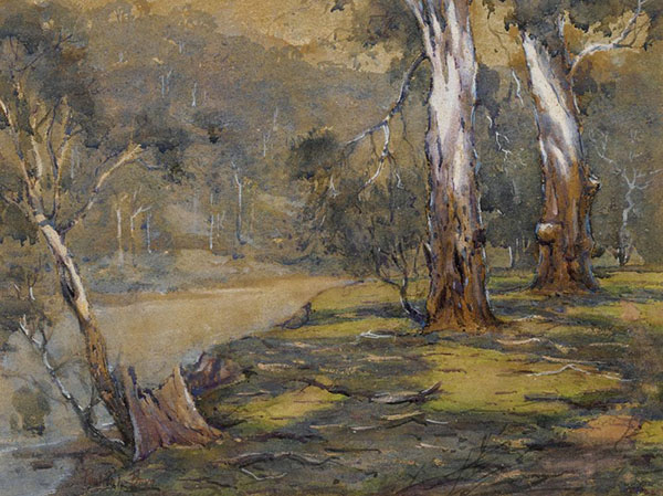 Gums on The River 1918 by Penleigh Boyd | Oil Painting Reproduction