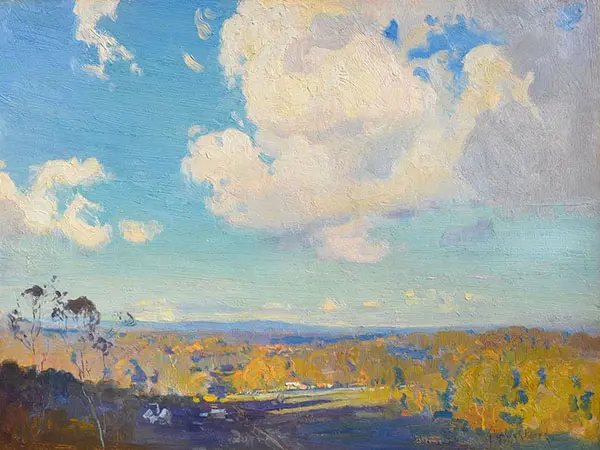 Dandenong Hills in Distance 1914 By Penleigh Boyd