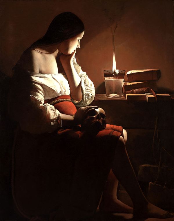 Mary Magdalene with a Night Light c1640 | Oil Painting Reproduction
