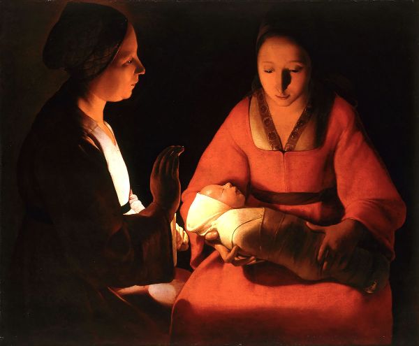Newborn Child by Georges de La Tour | Oil Painting Reproduction