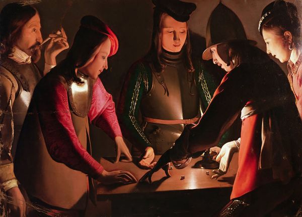 The Dice Players by Georges de La Tour | Oil Painting Reproduction