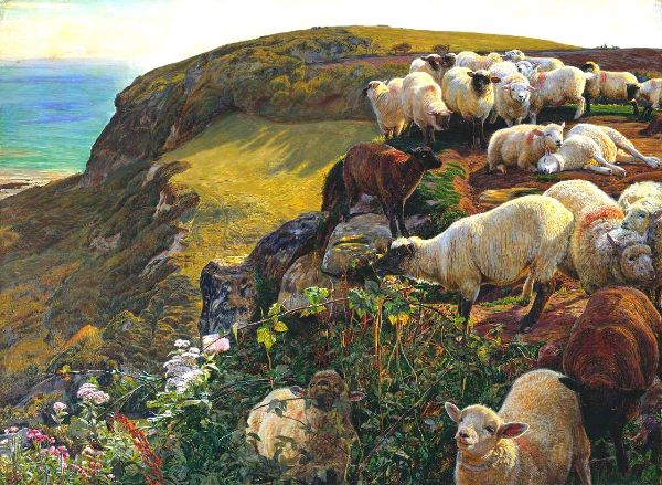 Our English Coasts 1852 by William Holman Hunt | Oil Painting Reproduction