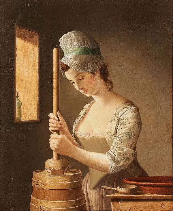 The Butter Churner By Henry Morland