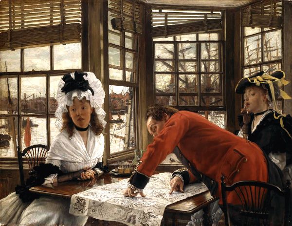 An Interesting Story c1872 by James Tissot | Oil Painting Reproduction