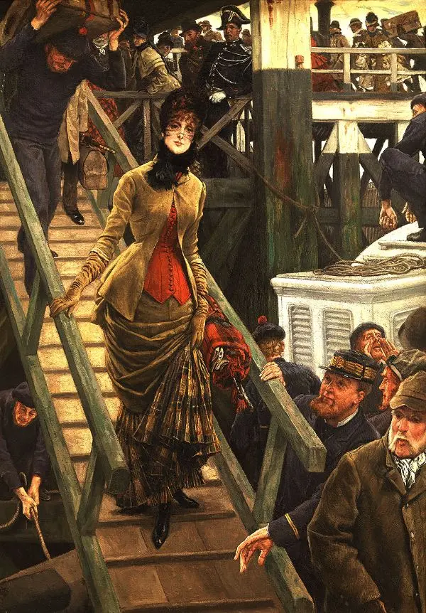 Embarkation at Calais By James Tissot