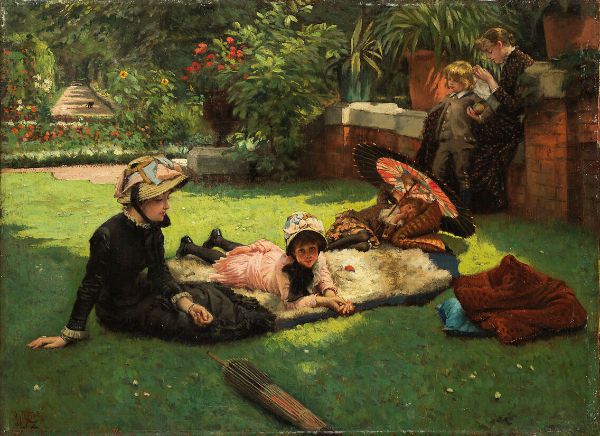 In Full Sunlight c1881 by James Tissot | Oil Painting Reproduction