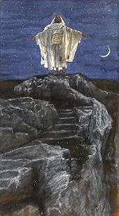 Jesus goes up Alone onto a Mountain to Pray By James Tissot