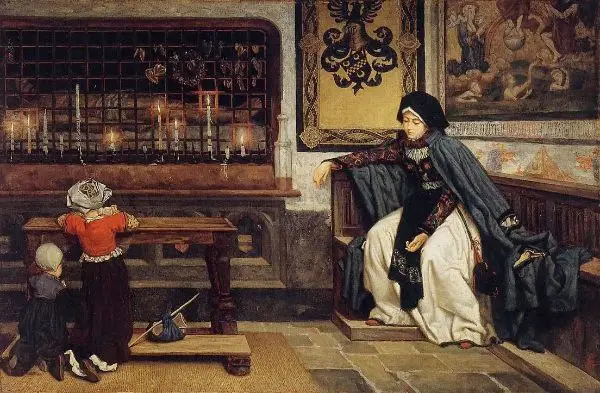 Margarita in the Church By James Tissot