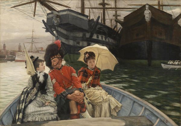 Portsmouth Dockyard c1877 by James Tissot | Oil Painting Reproduction
