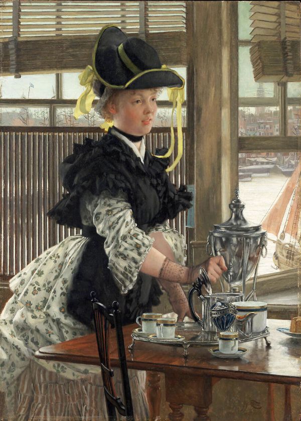 Tea 1872 by James Tissot | Oil Painting Reproduction