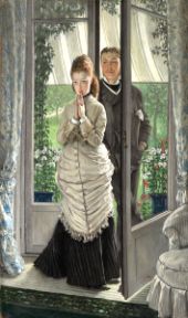 Two Figures at a Door 1872 By James Tissot