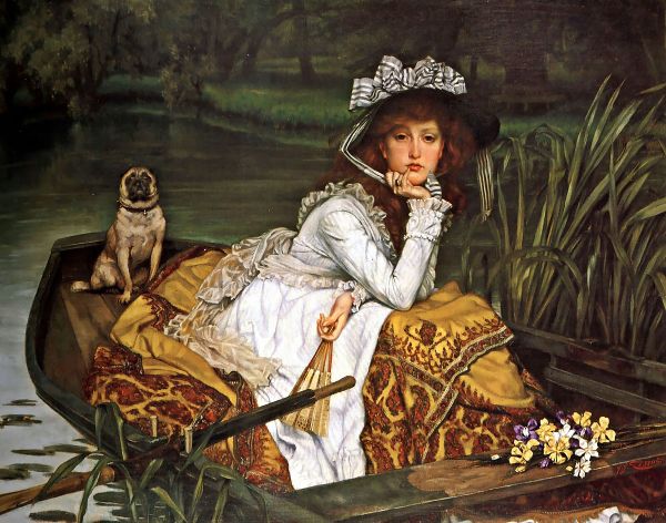 Young Lady in a Boat by James Tissot | Oil Painting Reproduction