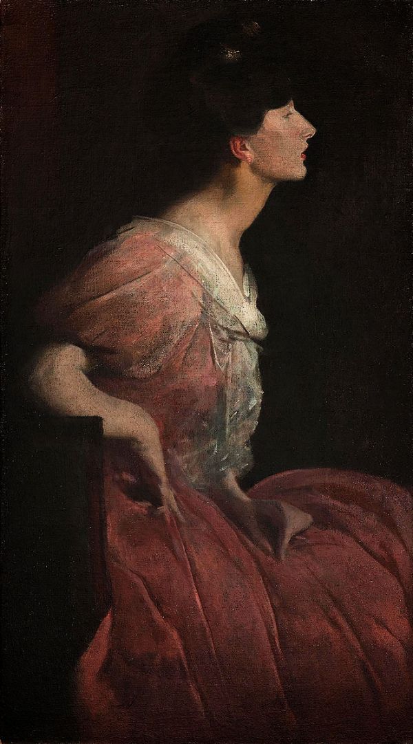 Woman in Rose 1900 by John White Alexander | Oil Painting Reproduction