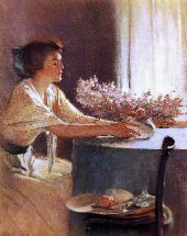 Woman with Meadow Flowers By John White Alexander