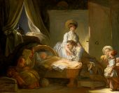 A Visit to the Nursery c1775 By Jean Honore Fragonard