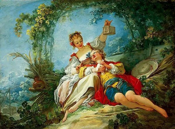 Happy Lovers by Jean Honore Fragonard | Oil Painting Reproduction