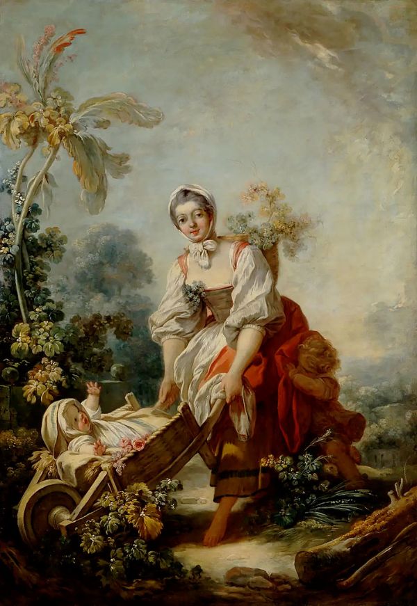 The Joy of Motherhood by Jean Honore Fragonard | Oil Painting Reproduction