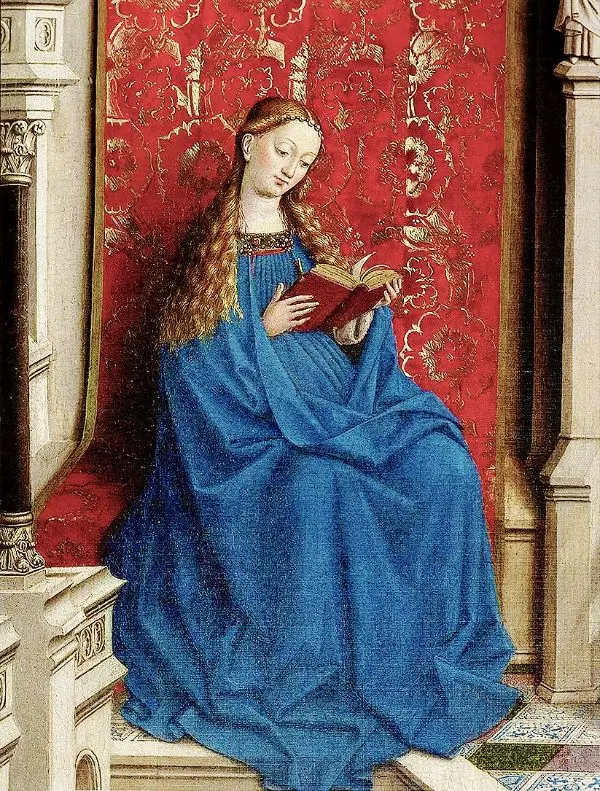 Detail Showing the Virgin Mary By Jan van Eyck