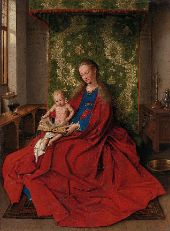Madonna with the Child Reading 1433 By Jan van Eyck