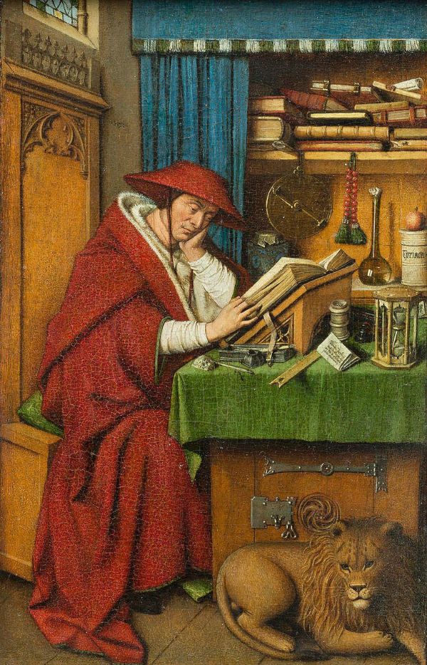 St. Jerome in his Study by Jan van Eyck | Oil Painting Reproduction