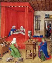 The Birth of John the Baptist 1422 By Jan van Eyck