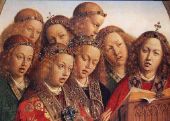 The Ghent Altarpiece Choir of Angels By Jan van Eyck