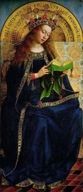 The Ghent Altarpiece Open Virgin Mary By Jan van Eyck