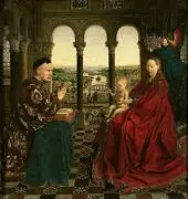 The Virgin of Chancellor Rolin c1430 By Jan van Eyck