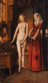 Woman Bathing By Jan van Eyck