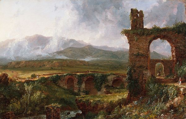 A View near Tivoli Morning 1832 by Thomas Cole | Oil Painting Reproduction