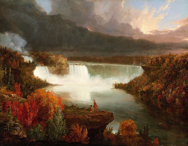 Distant View of Niagara Falls 1830 | Oil Painting Reproduction